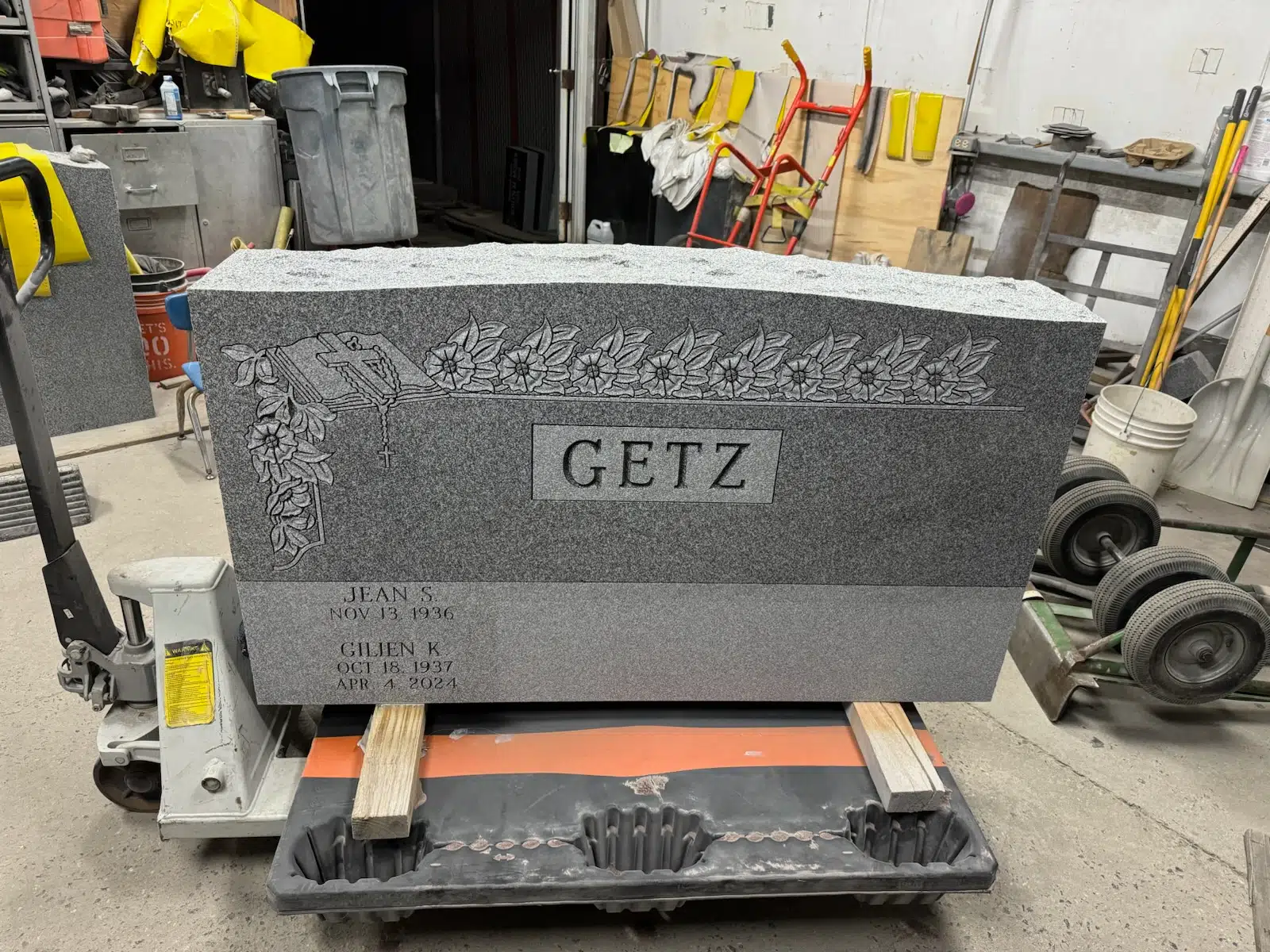 Granite (laser-engraved) Laser-Engraved Headstone hand-carved by Laser Memorials in NJ — image 5